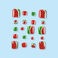 Summer Sweet Watermelon Toenail 24pcs/Set