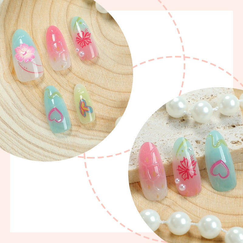No.BH18 Beach Fingernails Patch 24pcs/Set