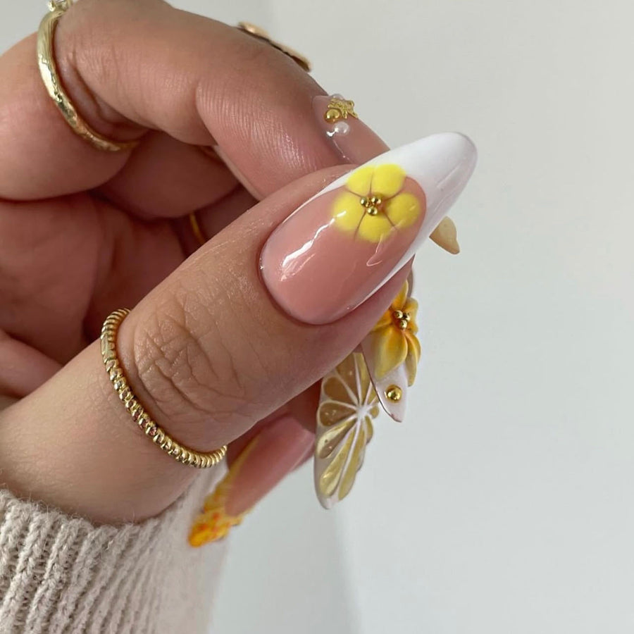 No.F482 Ripple Flowers Fingernails Patch 24pcs/Set