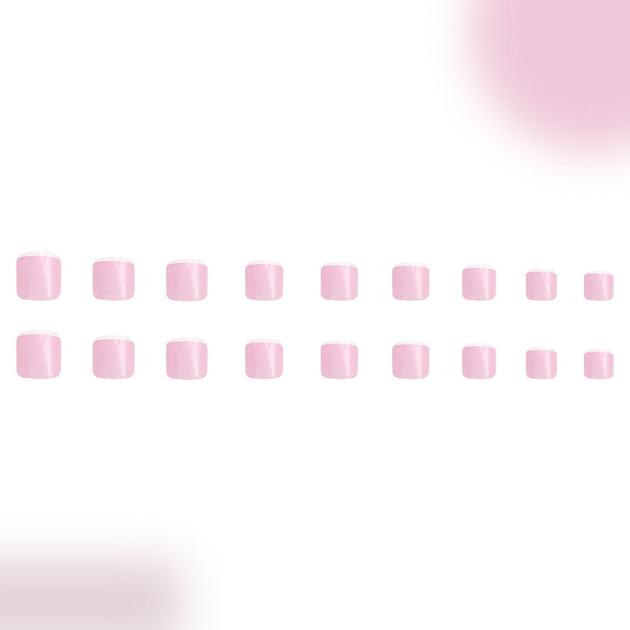 No.635 Pink Flower Toenails Patch 24pcs/Set