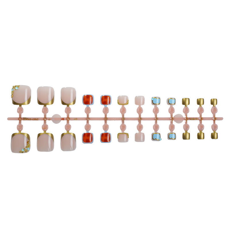No.651 Leopard Print Toenails Patch 24pcs/Set