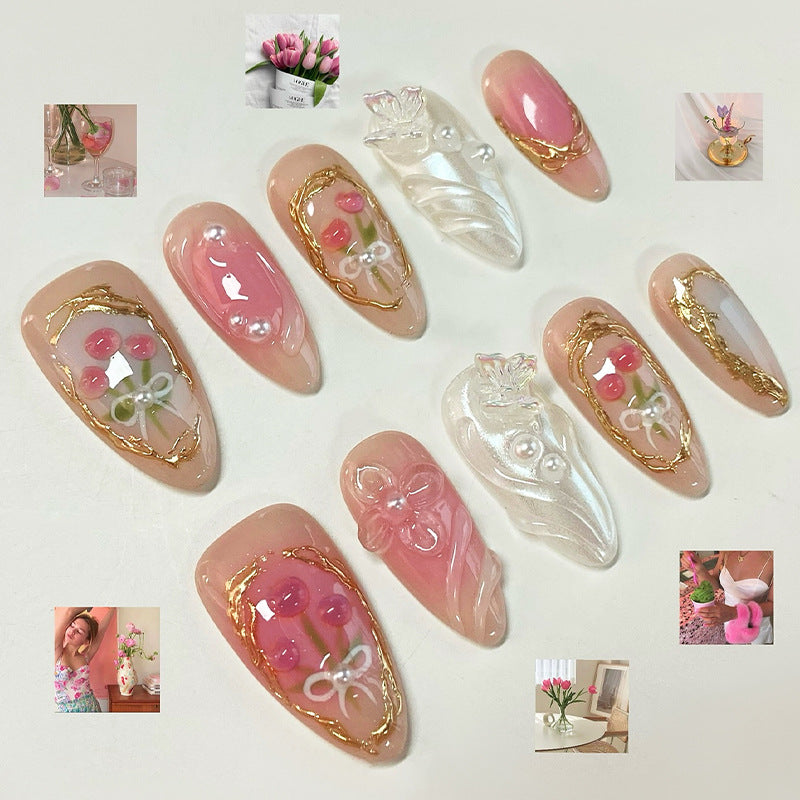 No.F606 Butterfly Flower Fingernails Patch 30pcs/Set