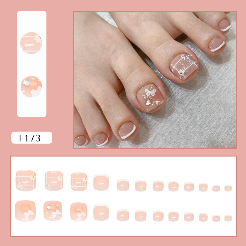 No.578 Love Pink Toenails Patch 24pcs/Set