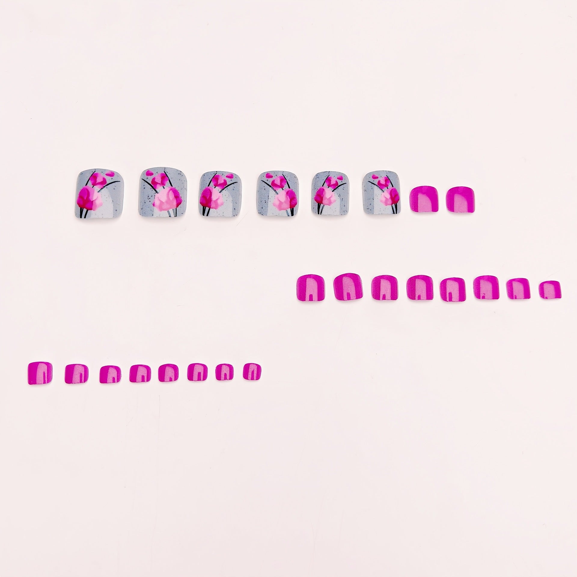 No.751 Flower Toenails Patch 24pcs/Set