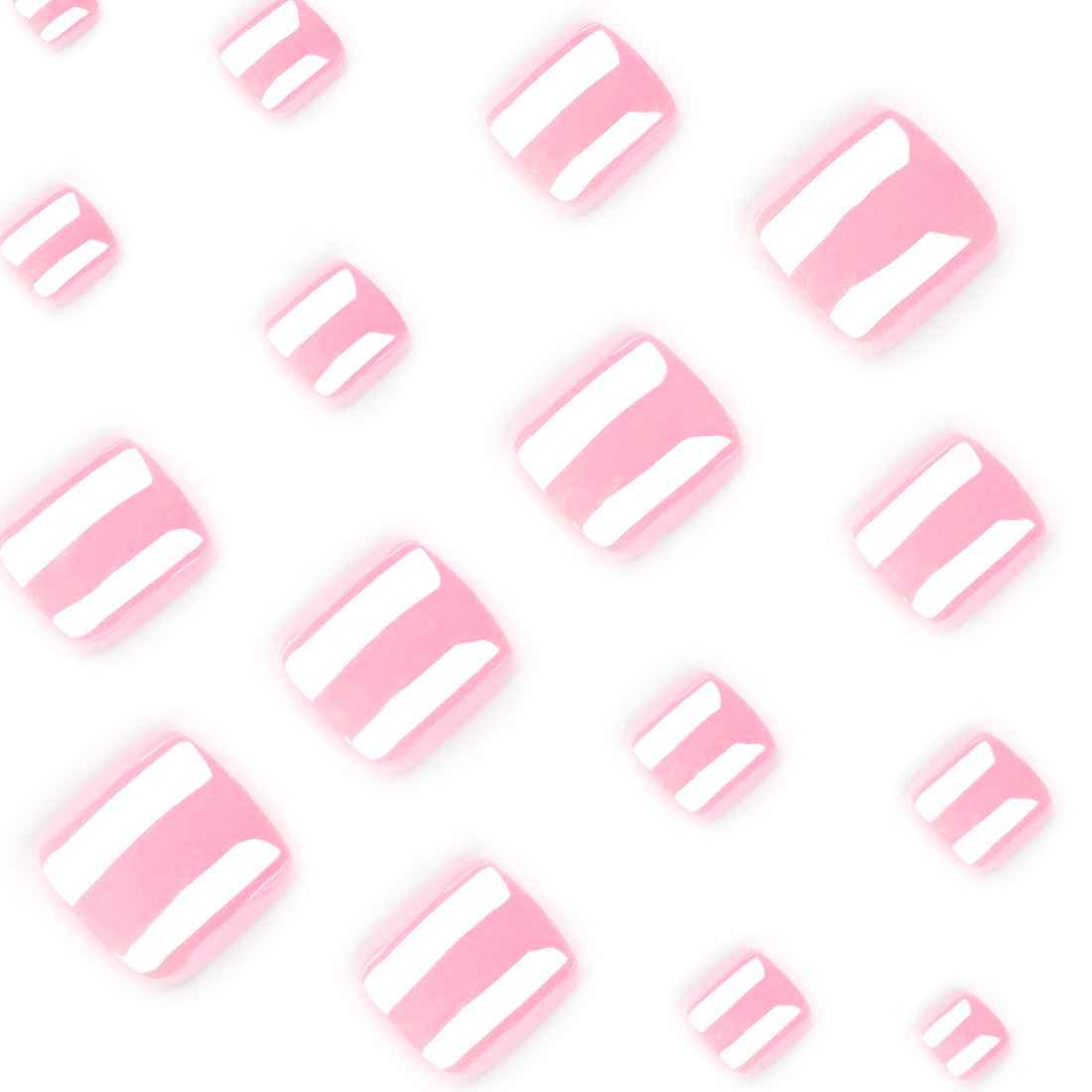 No.685 Pink Toenails Patch 24pcs/Set