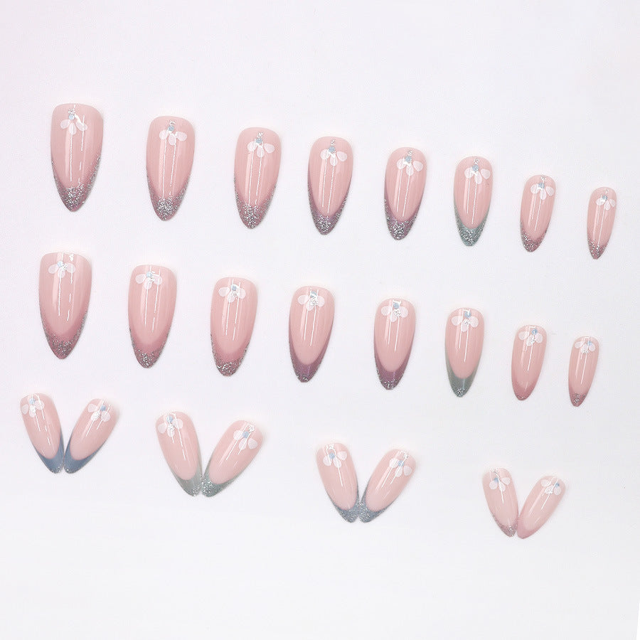 No.F37 Colorful  Aurora Glitter Fingernails Patch 24pcs/Set