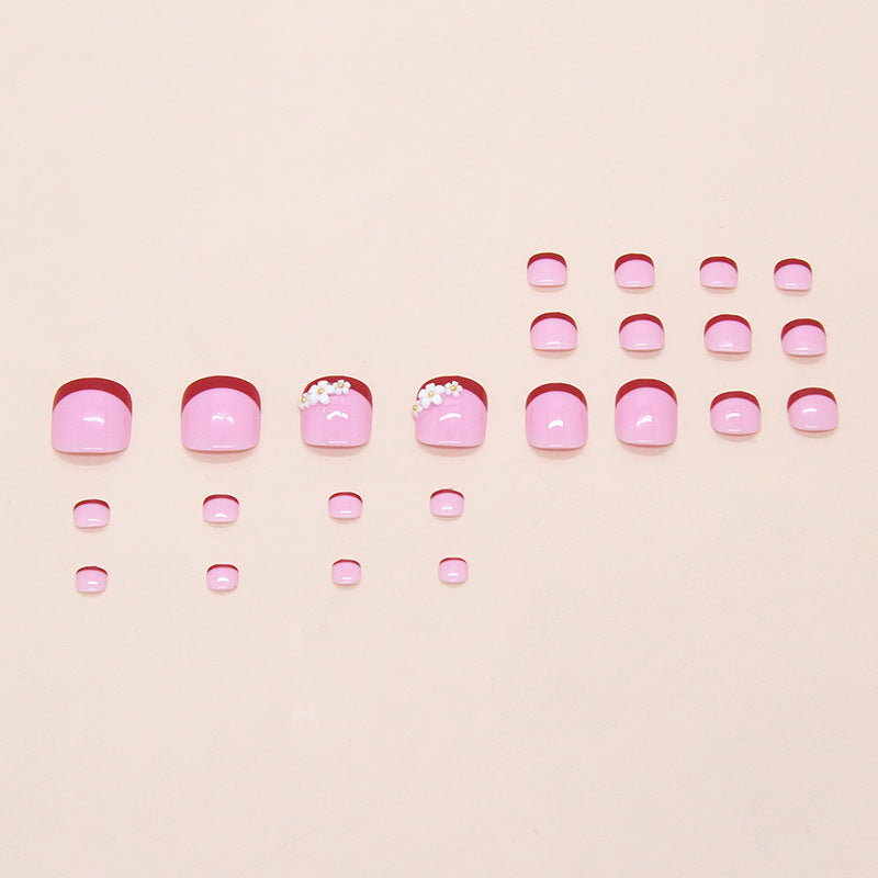No.581 White Daisy Toenails Patch 24pcs/Set