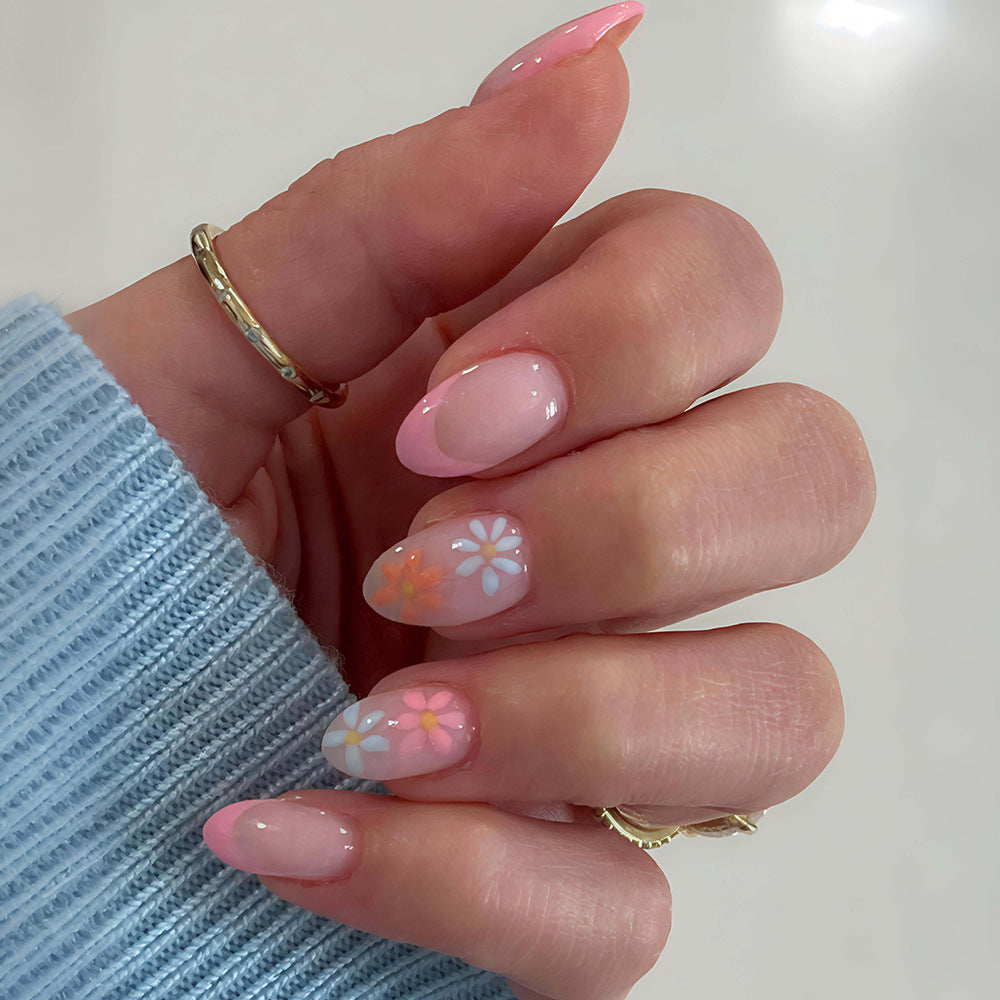 No.F764 Flower Fingernails Patch 24pcs/Set