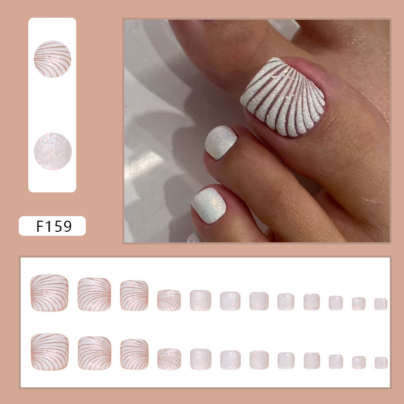 No.BH7 Shell Toenails Patch 24pcs/Set