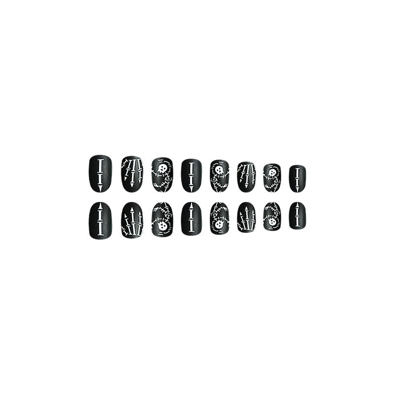 No.AW134 Halloween Skeleton Fingernails Patch 24pcs/Set