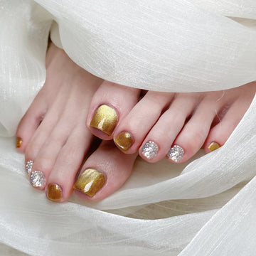 No.602 Yellow Cat's Eye Toenails Patch 24pcs/Set