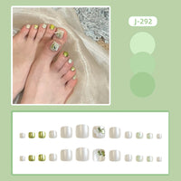 No.666 Green Toenails Patch 24pcs/Set