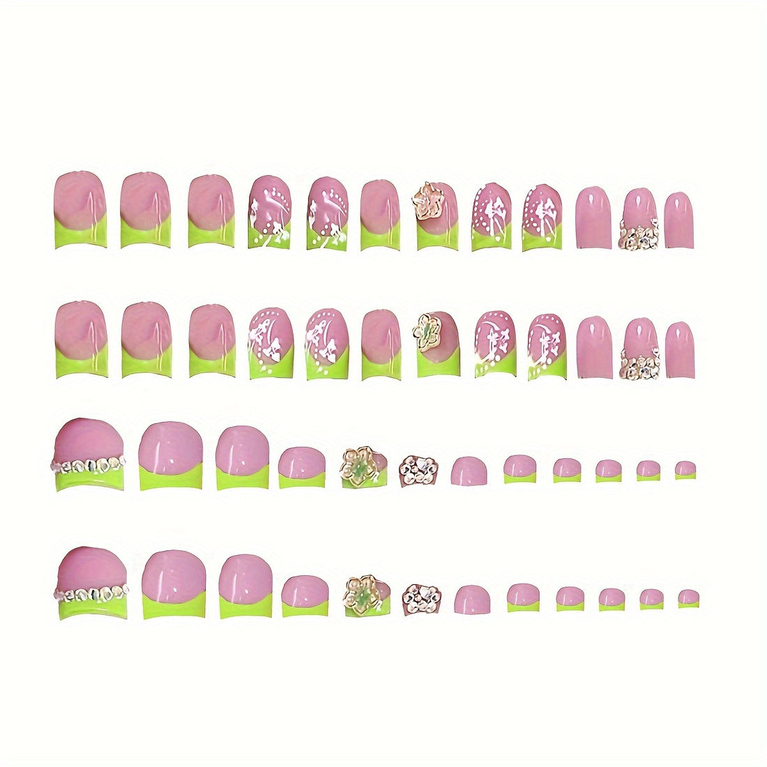 No.PSN74 Fashion Hand & Toe Pair Set-48pcs
