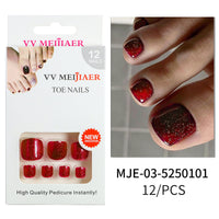 No.339 Flashing Red Toenails Patch 24pcs/Set