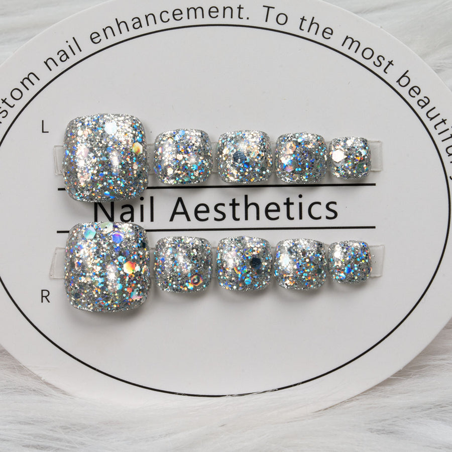 No.345 Cute Glitter Toenails Patch 24pcs/Set