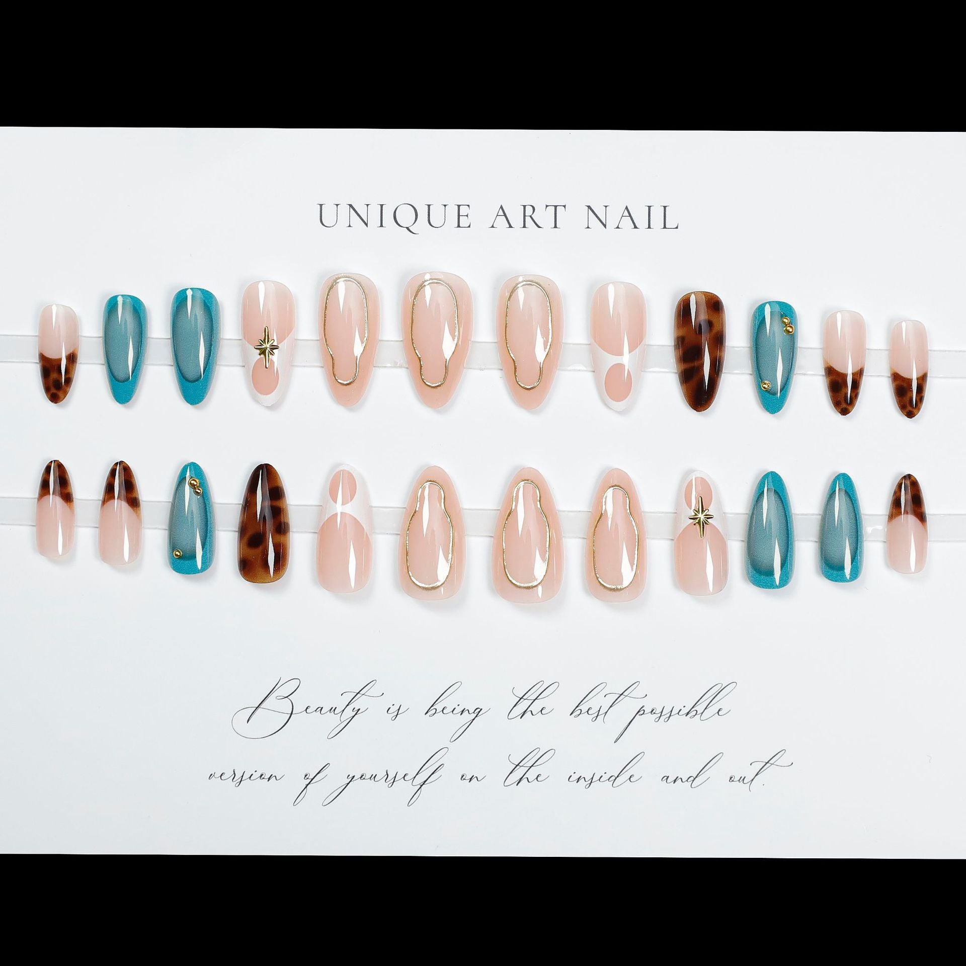 No.F232 Leopard Fingernails Patch 24pcs/Set