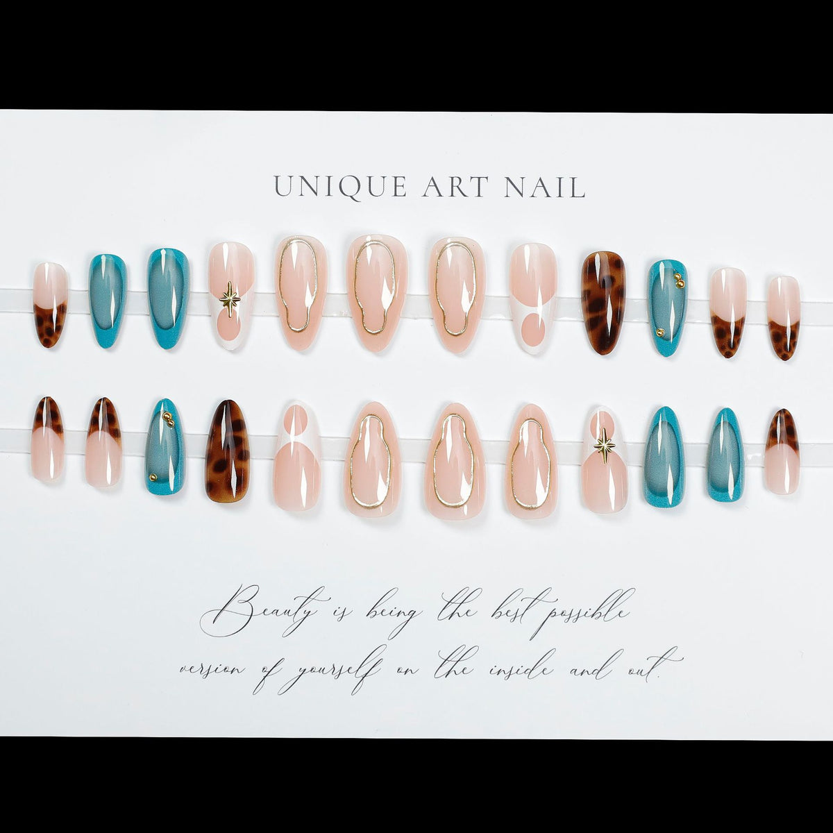 No.F232 Leopard Fingernails Patch 24pcs/Set