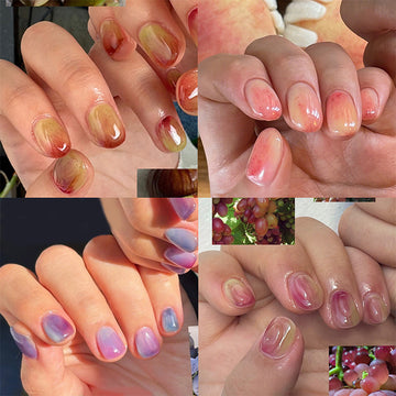 No.PSN104 Gradient Fruit Color Fingernails Four Set-96pcs
