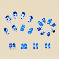 No.CM95 Christmas Snowman Fingernails Patch 24pcs/Set