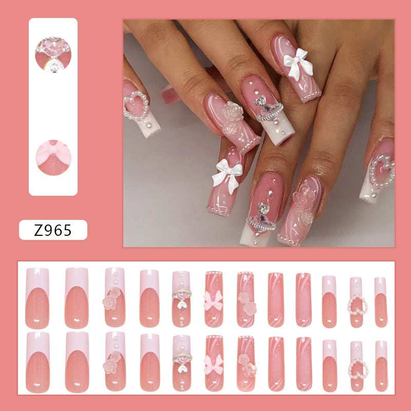 No.F355 Butterfly Ice Crystal Flower Fingernails Patch 24pcs/Set