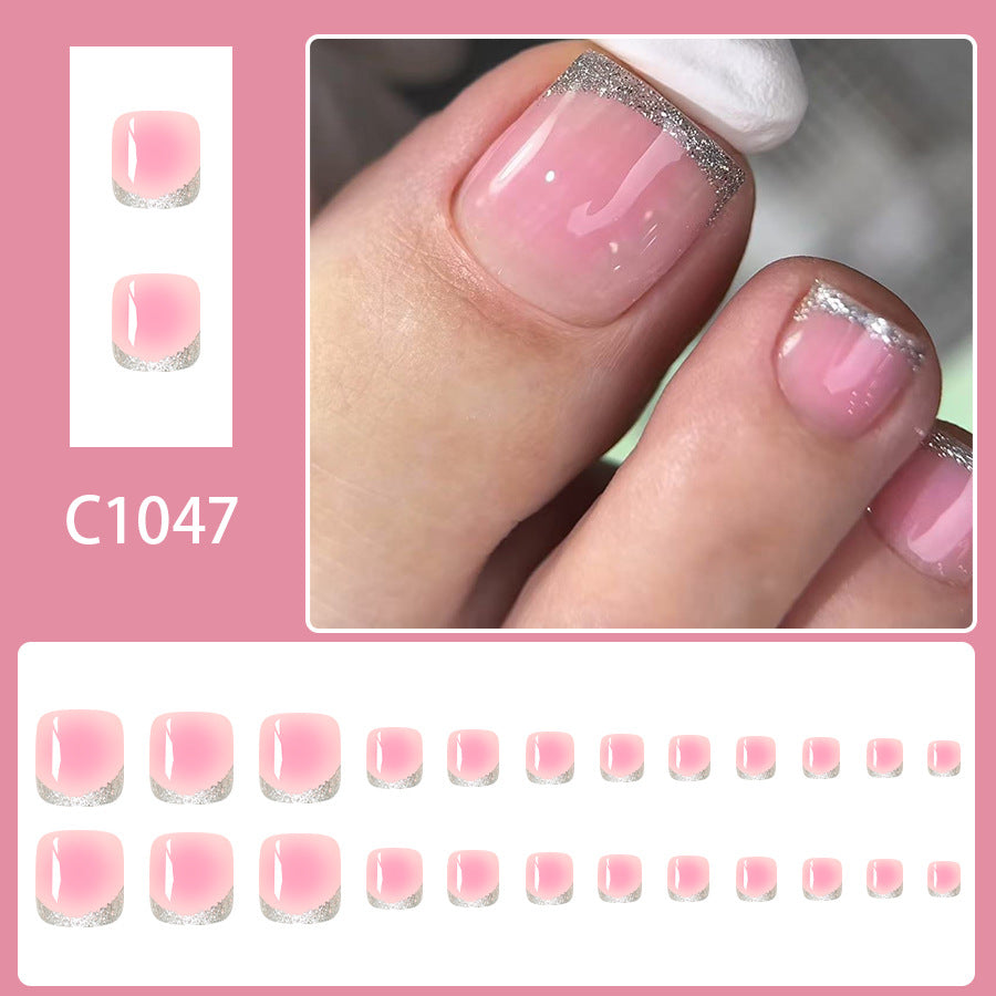 No.644 Pink Toenails Patch 24pcs/Set