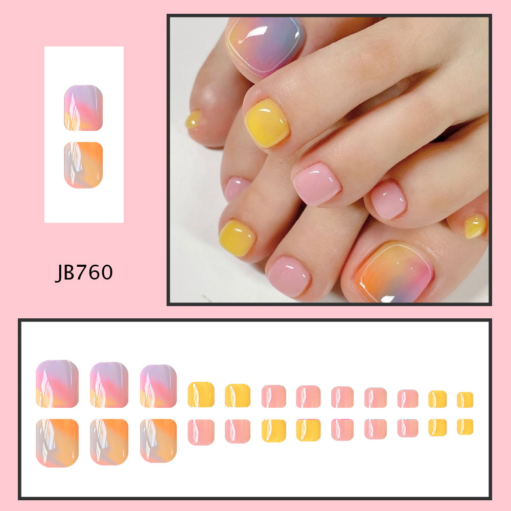 No.716 Multi Color Toenails Patch 24pcs/Set