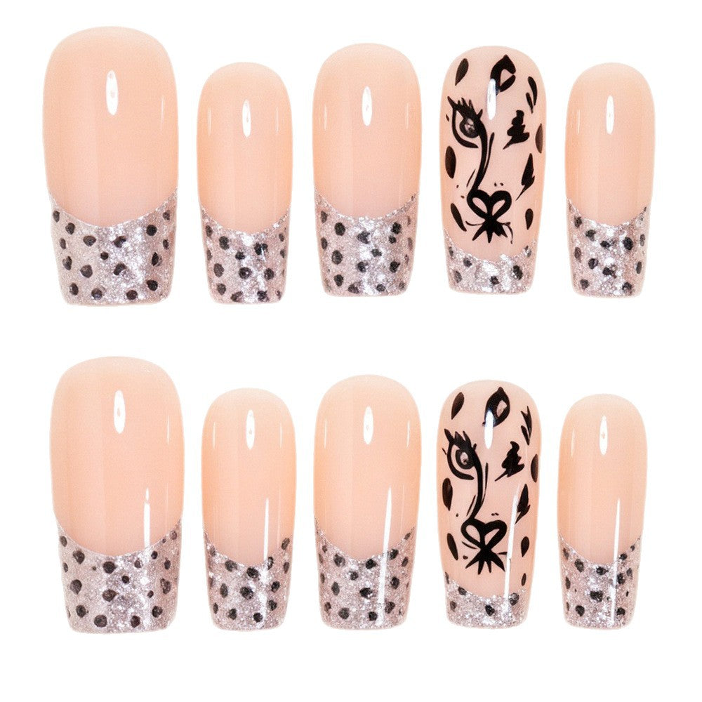 No.F842 Leopard Fingernails Patch 24pcs/Set