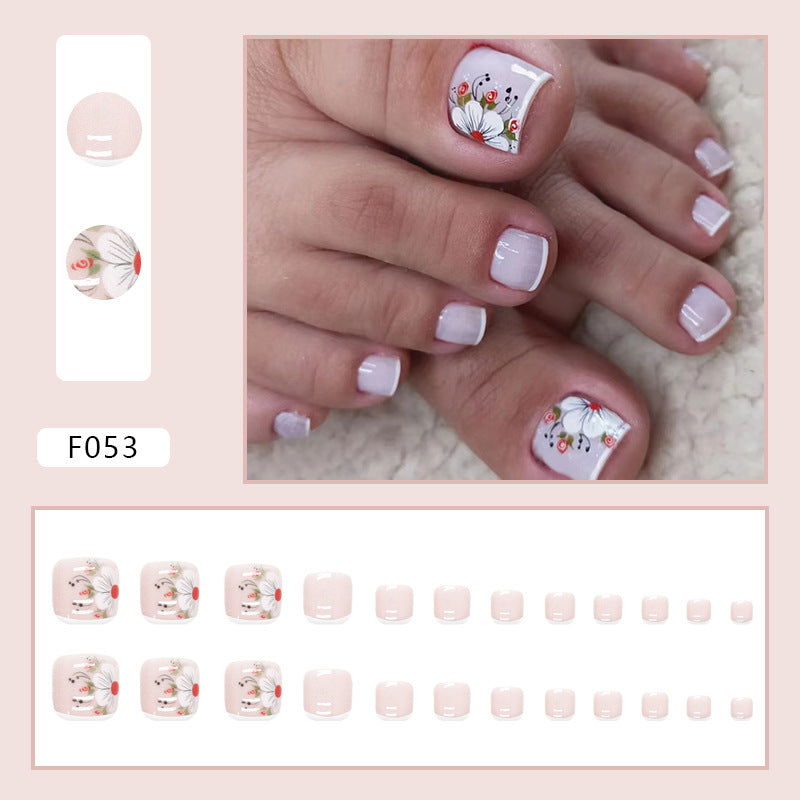 No.235 Flowers Toenails Patch 24pcs/Set