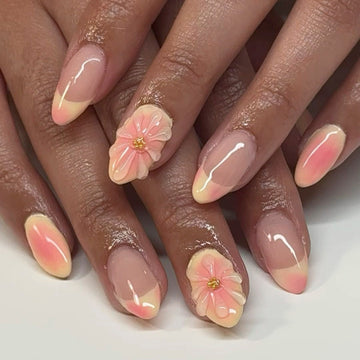 No.F435 3D Flowers Fingernails Patch 24pcs/Set