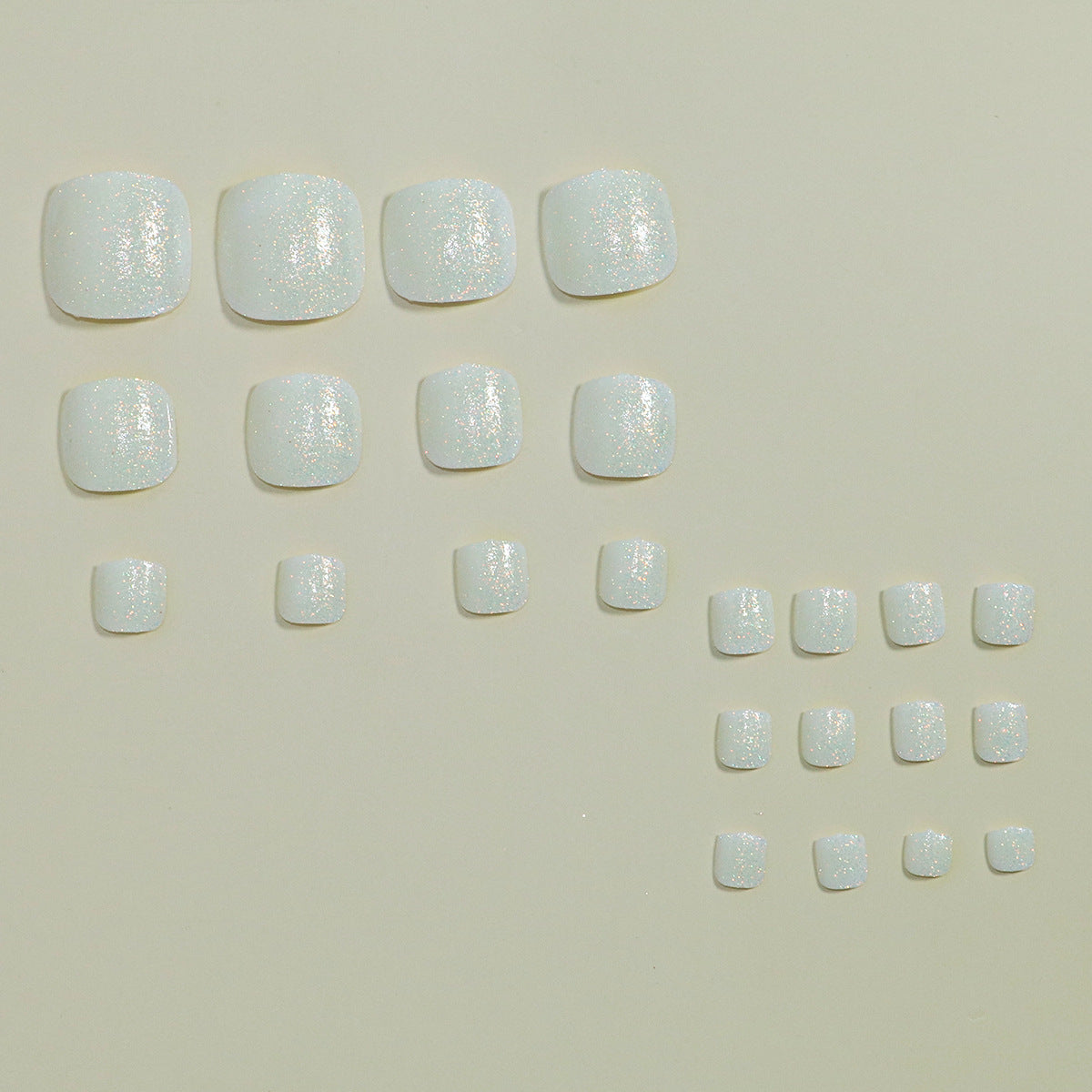 No.189 White Toenails Patch 24pcs/Set