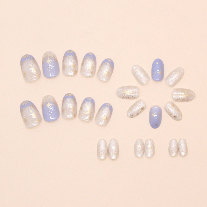 No.F535 Star Cat's Eye Fingernails Patch 24pcs/Set