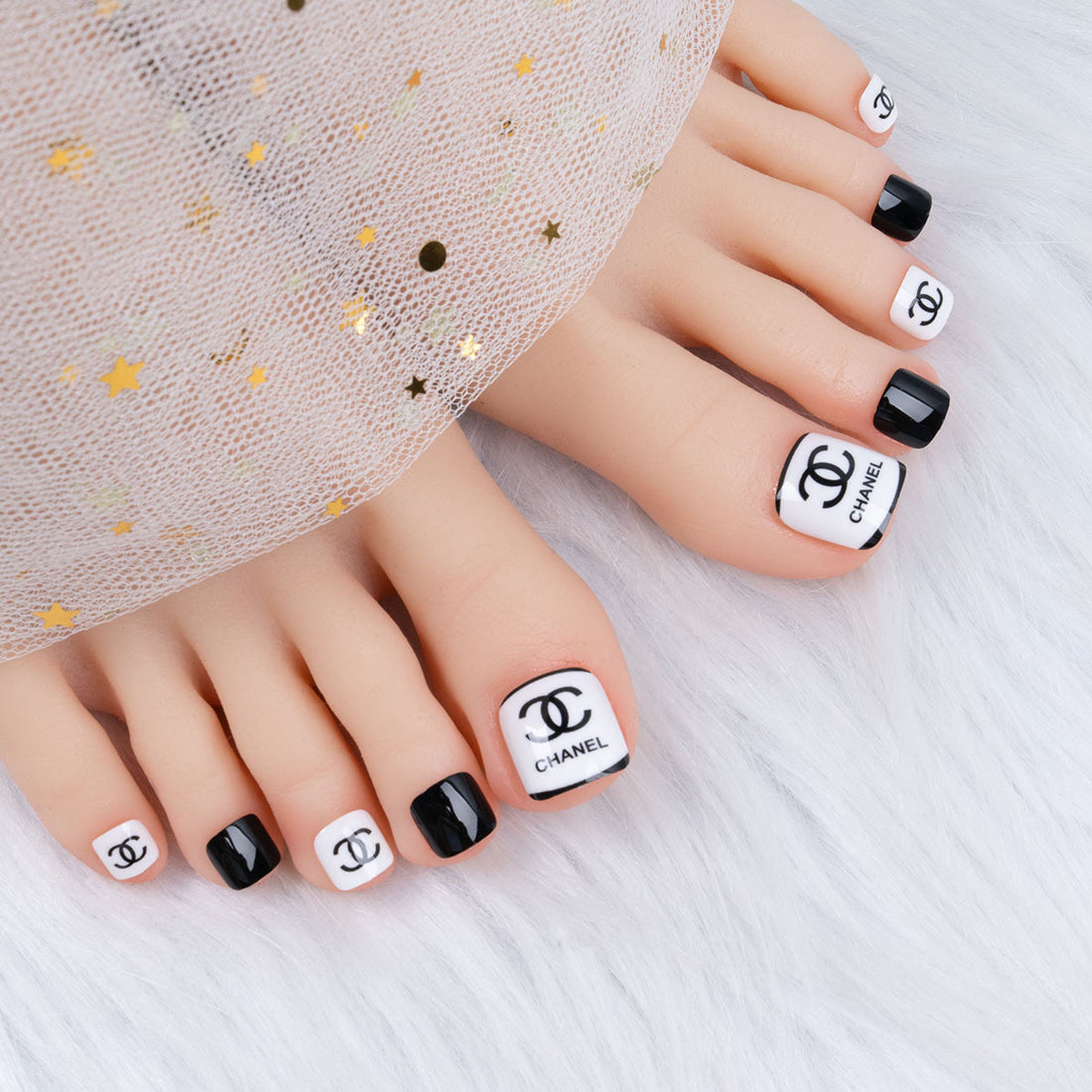 No.311 Black Toenails Patch 24pcs/Set