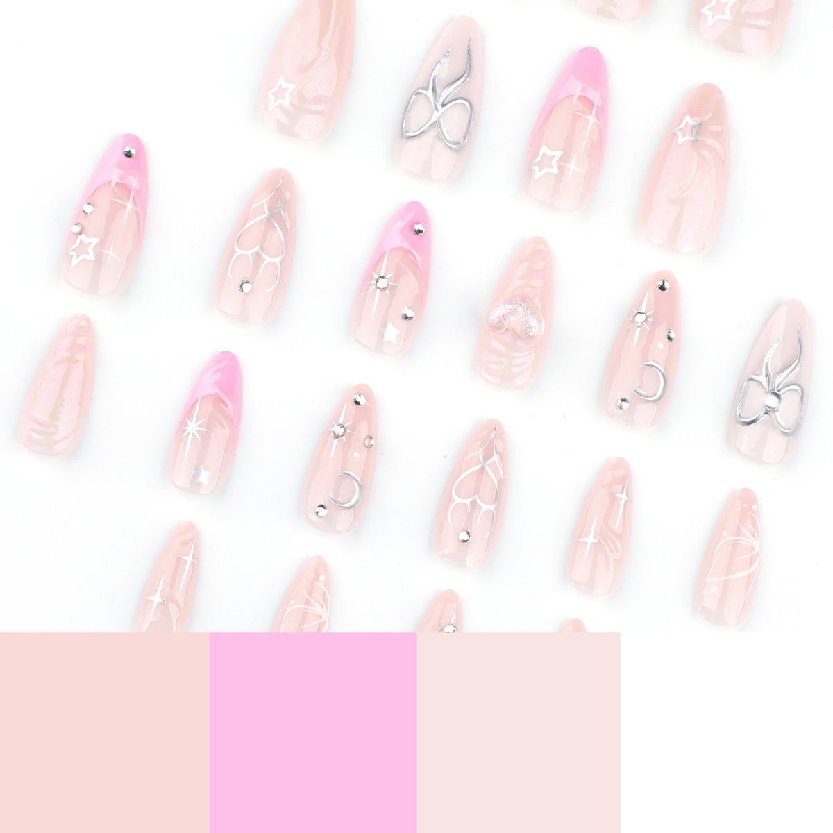 No.VN67 Valentine’s Love Press-On Nails Set (24 Pcs)