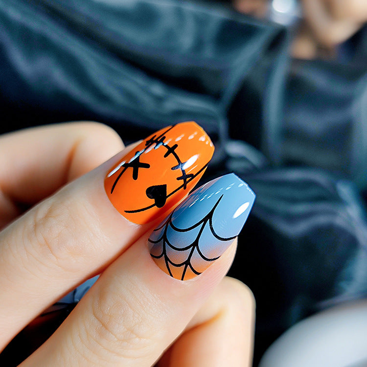 No.AW54 Halloween Spider Fingernails Patch 24pcs/Set