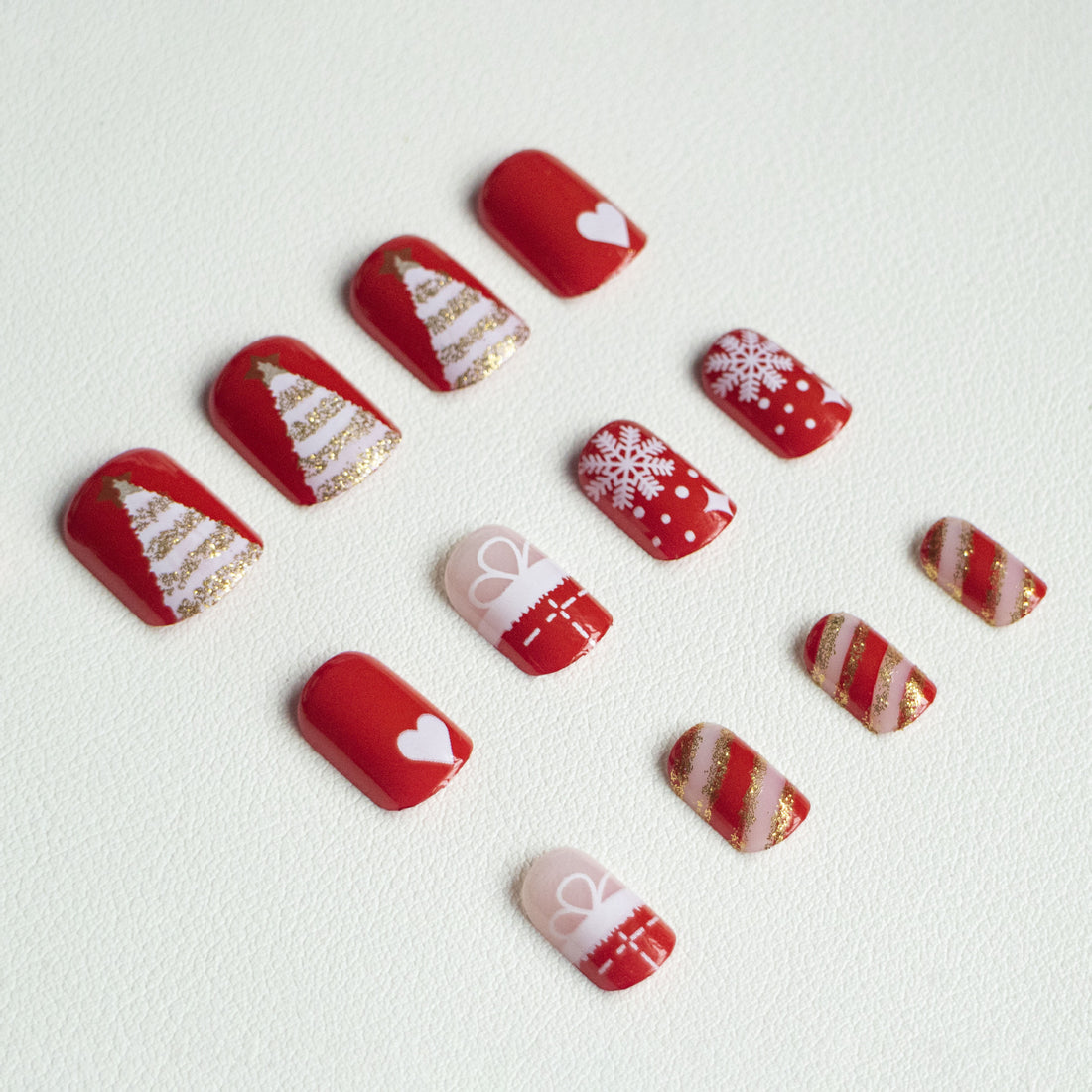 No.CM77 Christmas Tower Love Fingernails Patch 24pcs/Set