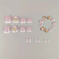 No.428 Golden Bow Toenails Patch 24pcs/Set