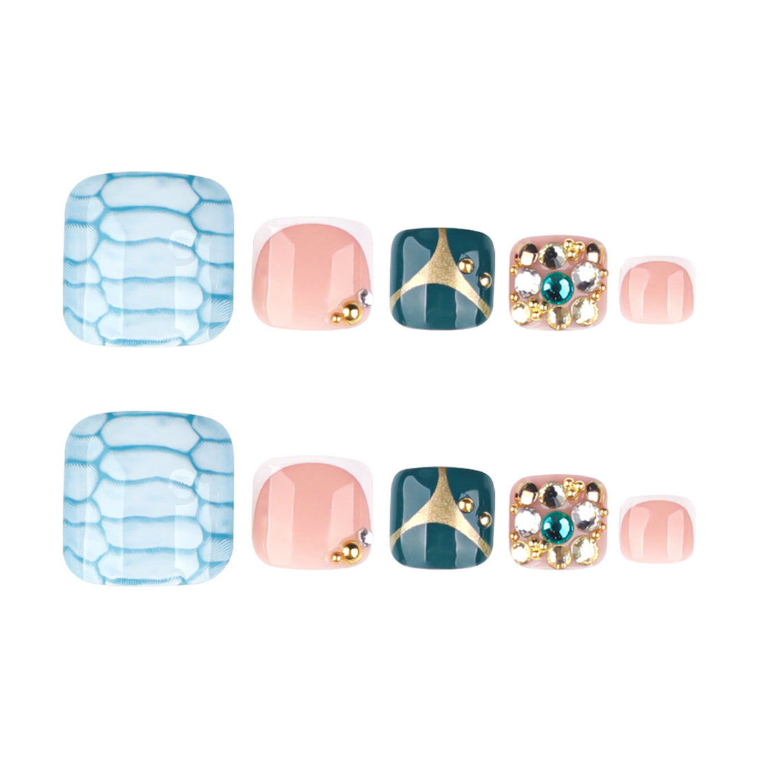 No.682 Diamond Toenails Patch 24pcs/Set