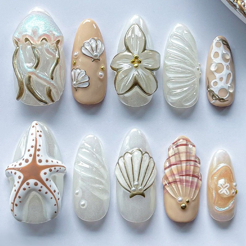No.BH56 Starfish Shells Fingernails Patch 30pcs/Set