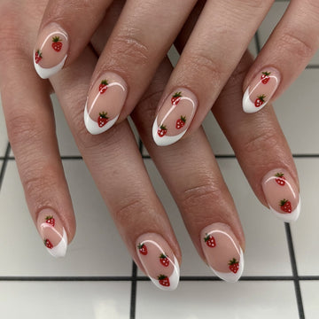 No.F430 Sweet Strawberry Fingernails Patch 24pcs/Set