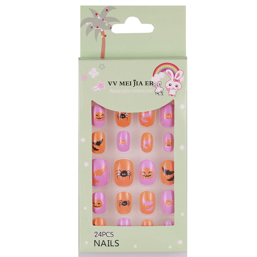 No.KD13 Halloween Mini Kids Press on Fingernails 24pcs/Set