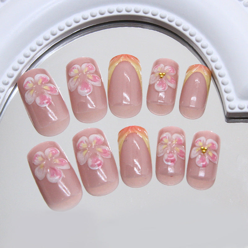 No.F391 Flower Fingernails Patch 24pcs/Set