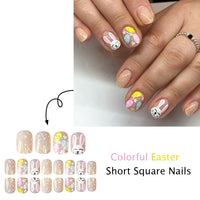 No.ET32 Rabbit Easter Egg Fingernails Patch 24pcs/Set