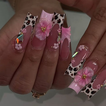 No.F497 Leopard Print Fingernails Patch 24pcs/Set