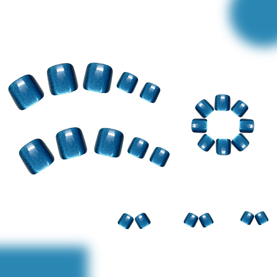 No.566 Blue Cat's Eye Toenails Patch 24pcs/Set
