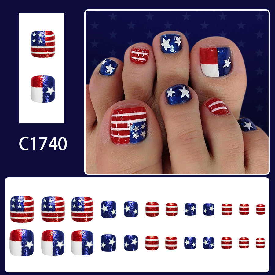 No.JNU10 Flag Toenails Patch 24pcs/Set