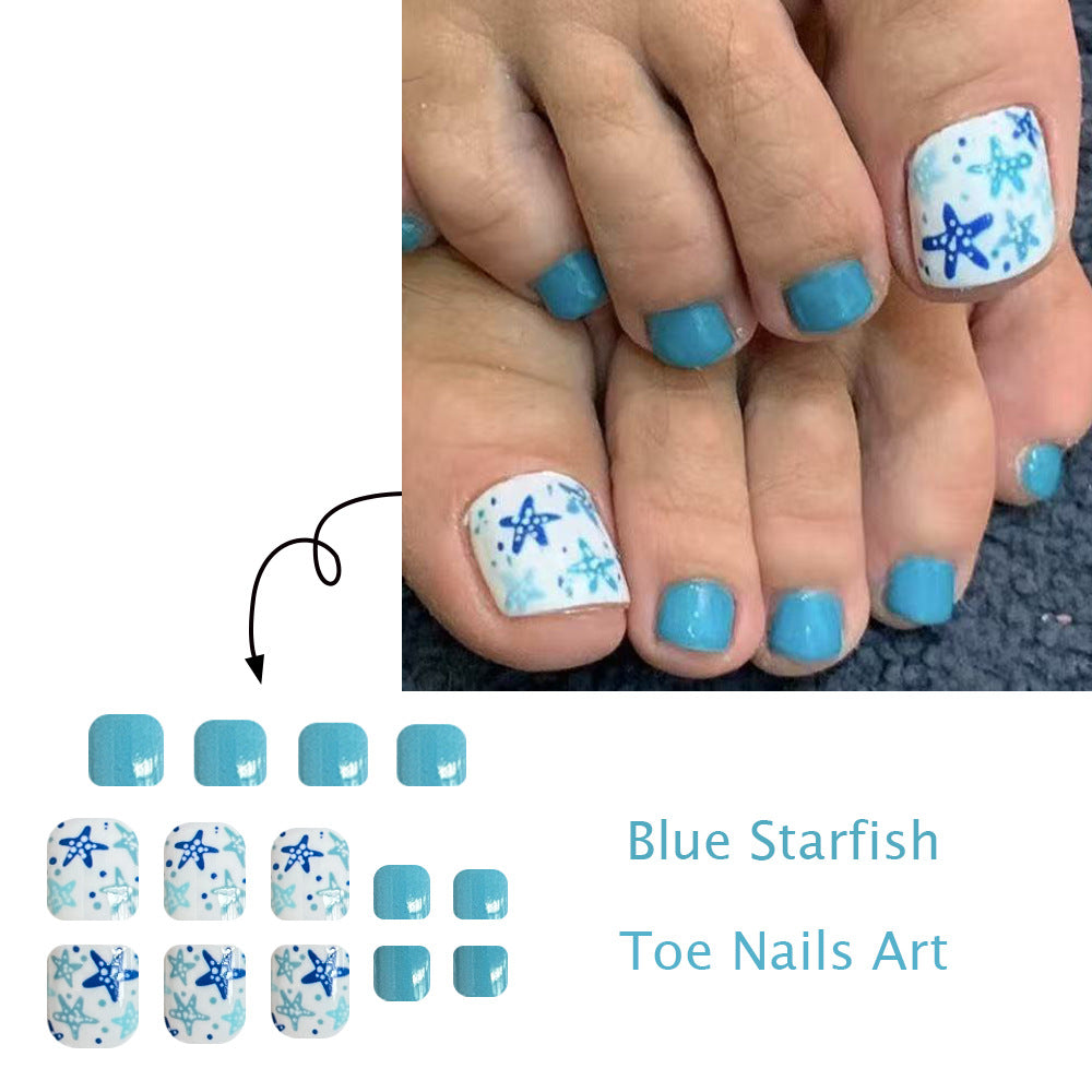 No.750 Starfish Toenails Patch 24pcs/Set