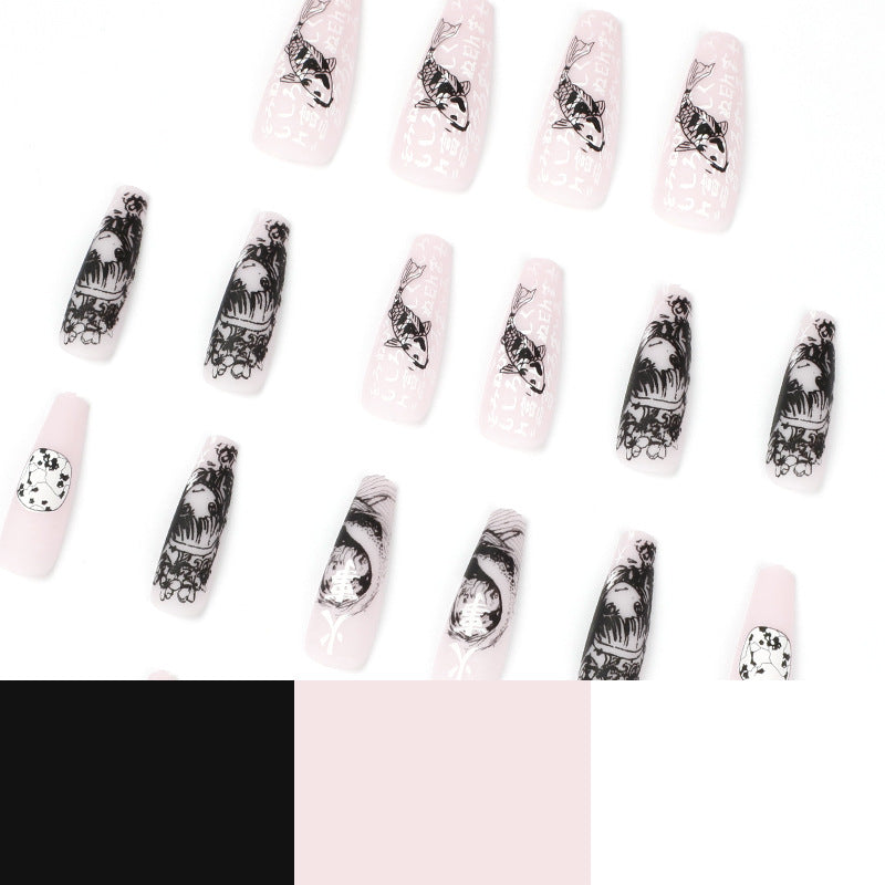 No.F231 Graffiti Print Fingernails Patch 24pcs/Set