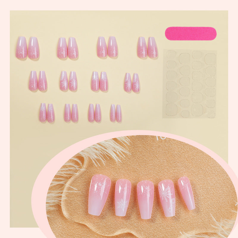 No.CM111 Christmas Snowflake Fingernails Patch 24pcs/Set