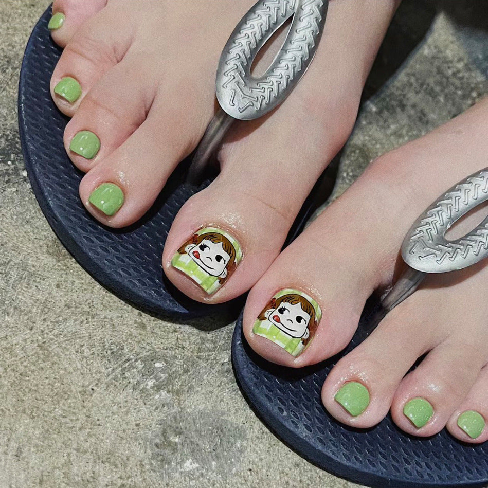 No.554 Green Girl Toenails Patch 24pcs/Set