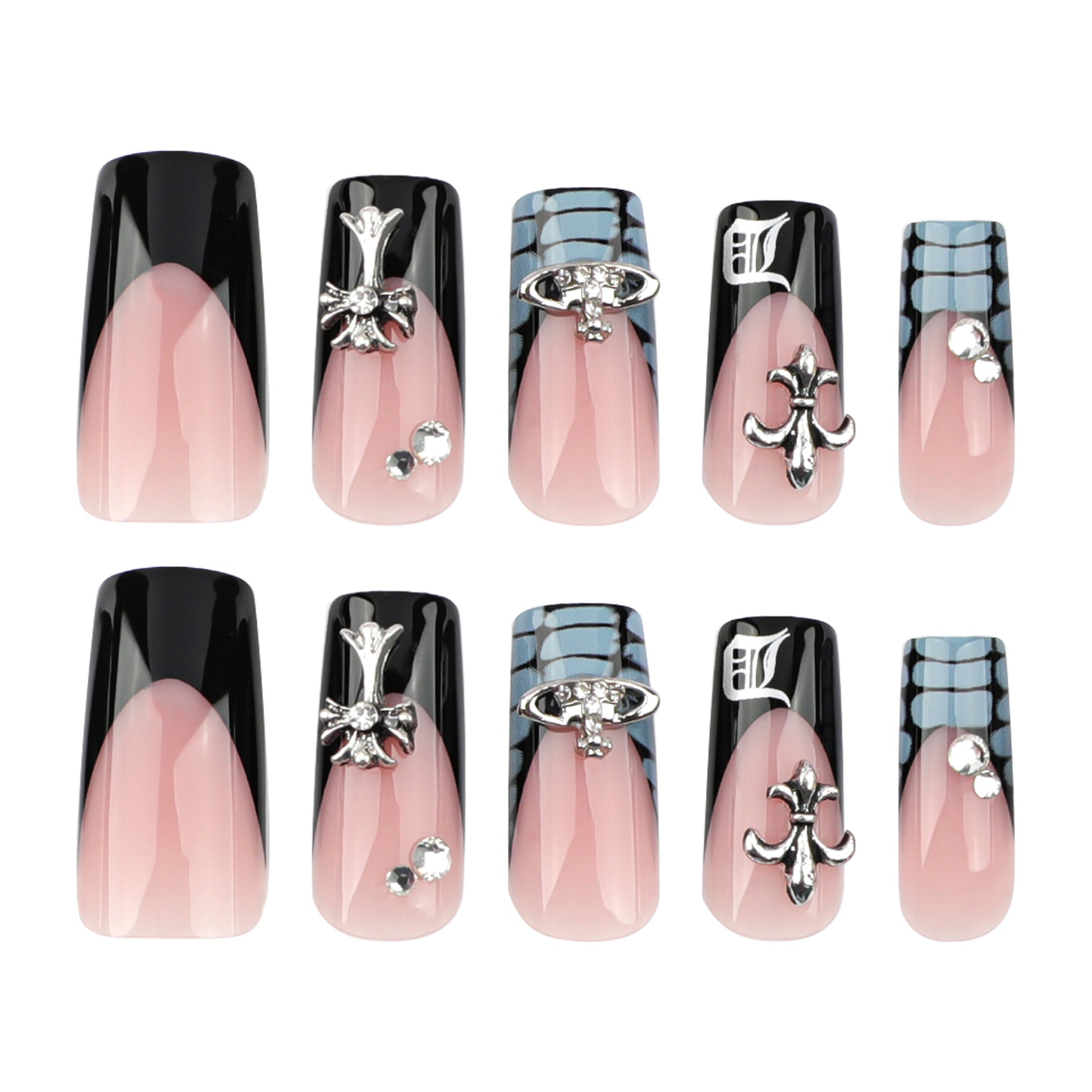 No.F354 Fashion Cross Fingernails Patch 24pcs/Set